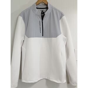 Under Armour Golf Storm Evolution Daytona 1/2 Zip Pullover Mens XL White Gray